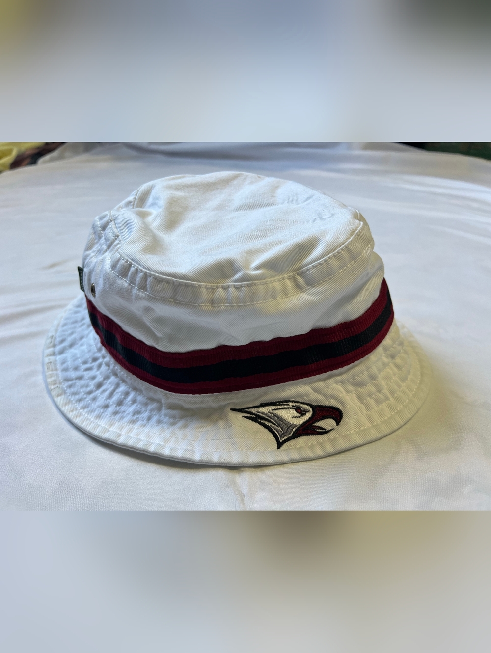Legacy NC State White Cotton Hat with Black Label